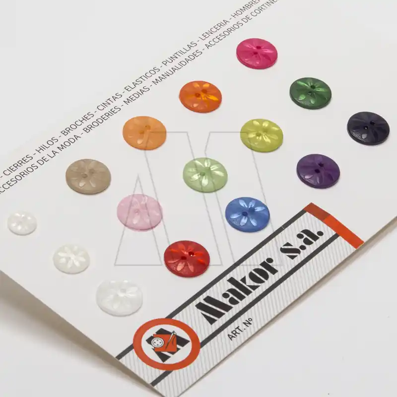 BOTON POLIESTER BICAPA MARGARITA  T18