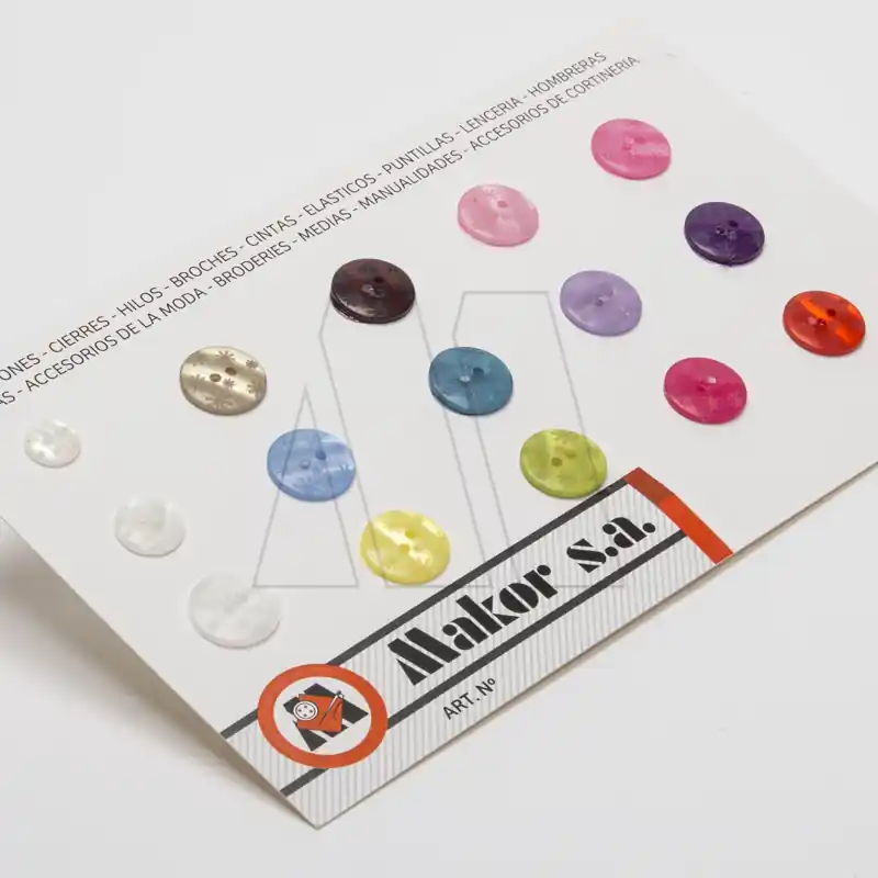 BOTON POLIESTER BICAPA TRAMADO T22