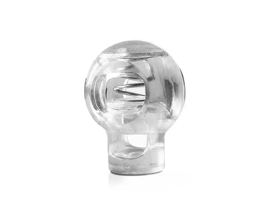 TANCA NYLON 1 AGUJERO CON RESORTE TRANSPARENTE 