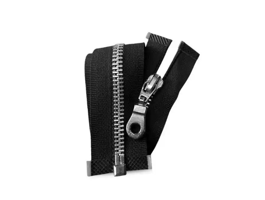 CIERRE DESMONTABLE ALUMINIO NEGRO C/COLGANTE EUROPEO 55CM