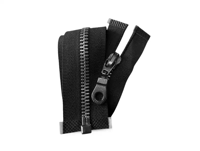 CIERRE DESMONTABLE ALUMINIO NEGRO C/COLGANTE EUROPEO 75CM