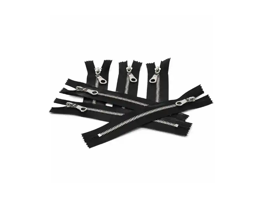 CIERRE FIJO ALUMINIO NEGRO C/COLGANTE EUROPEO 25CM