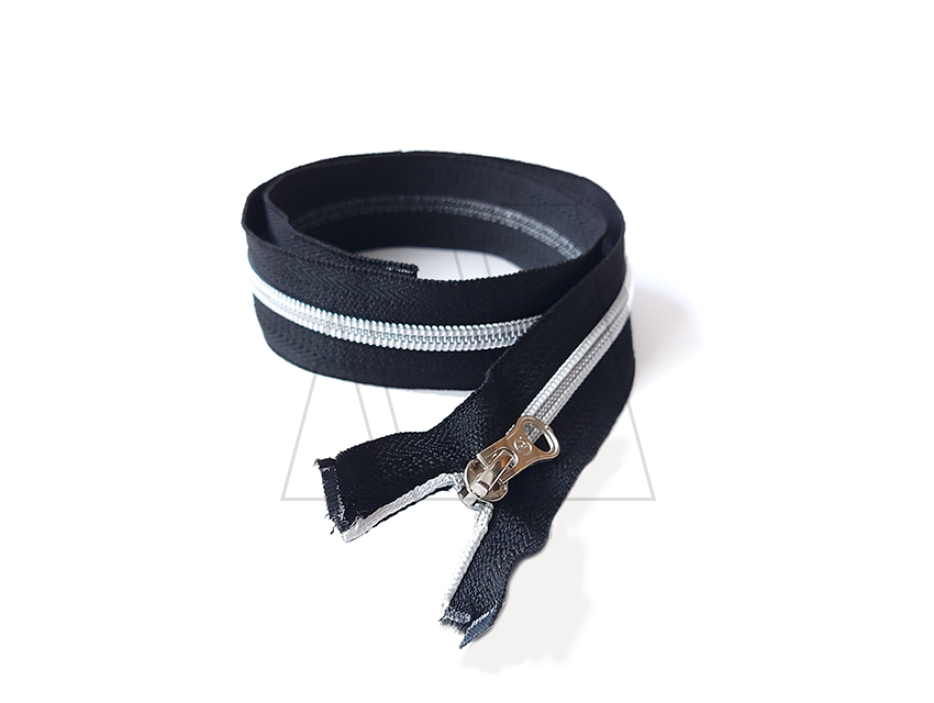 CIERRE PLATA SILVER NYLON FIJO 12CM NEGRO