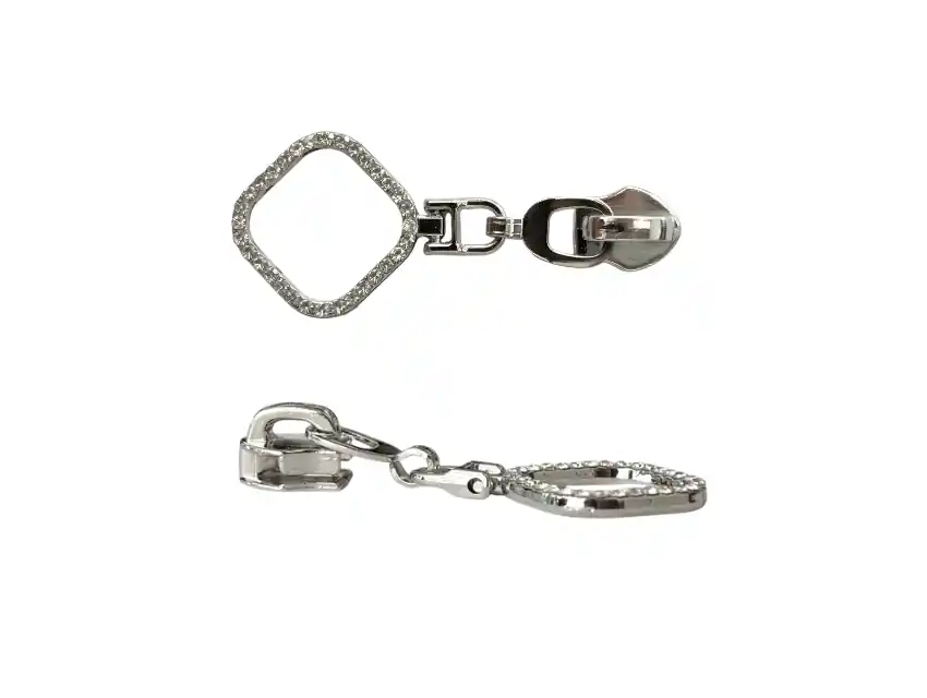 DESLIZADOR CIERRE 6MM CIRCULO STRASS X 25UN