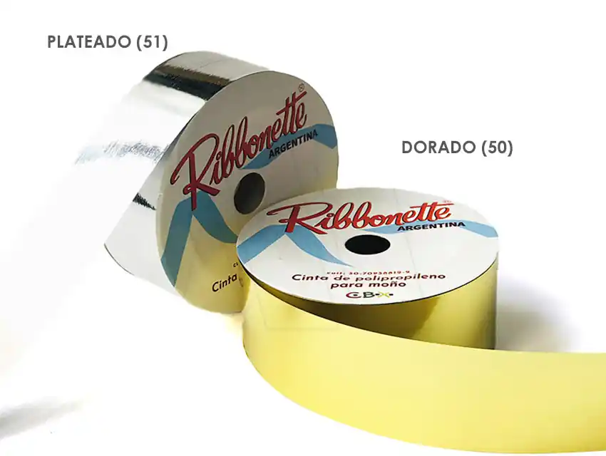 CINTA RIBBONETTE METALIZADA 40MM X 25MTS