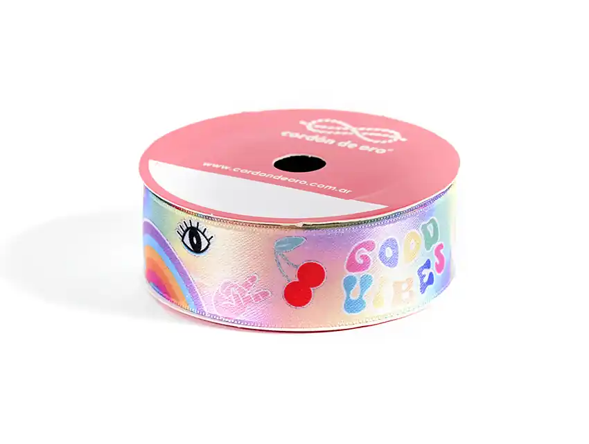 CINTA GOOD VIBES C. DE O. 25MM X 10MTS 