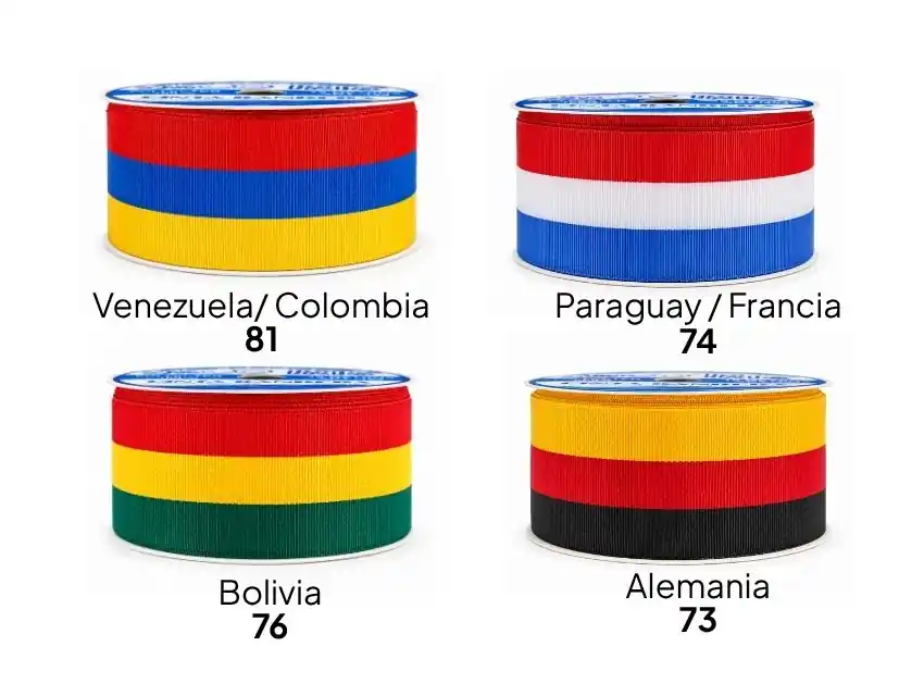 CINTA BANDERAS EXTRANJERAS ARCO IRIS 40MM X 10MTS
