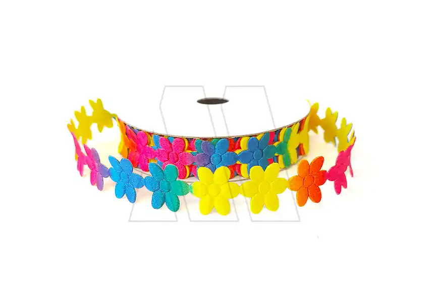 CINTA FANTASIA FLORES MULTICOLOR 2CM X 10MT 