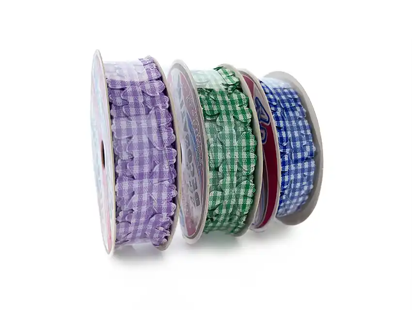 CINTA FANTASIA FLORES CUADRADITOS 2CM X 10MT