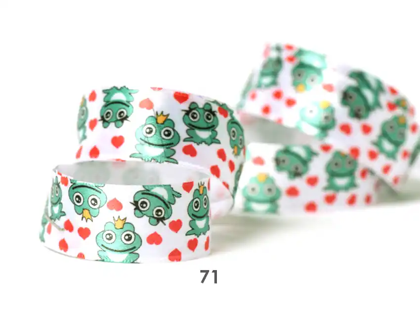 CINTA FANTASIA SAPO VALENTIN CORDON DE ORO 19MM X 10MTS