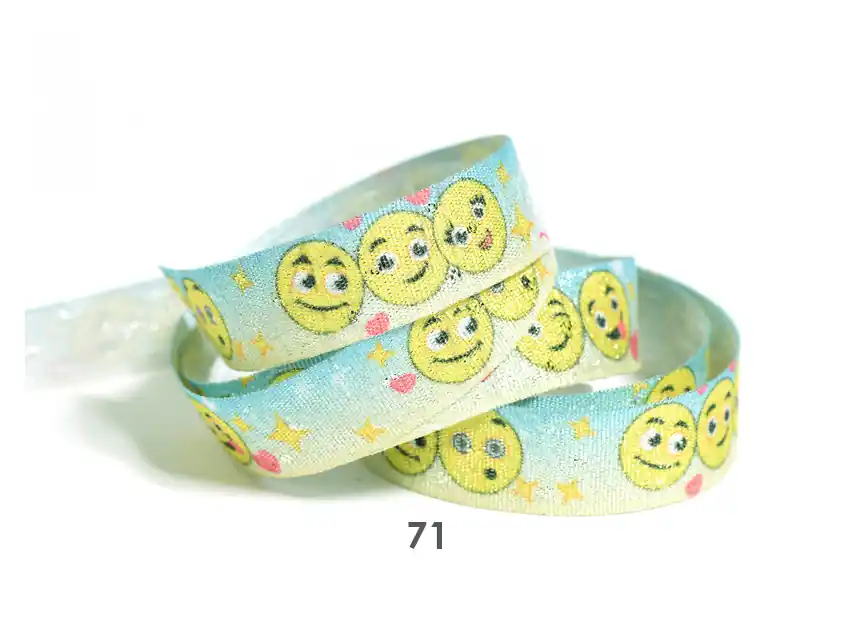 CINTA FANTASIA SMILEY LUREX 15MM X 10MTS