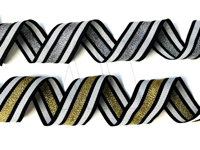 CINTA GROSS RAYADA C/LUREX 40MMX25M