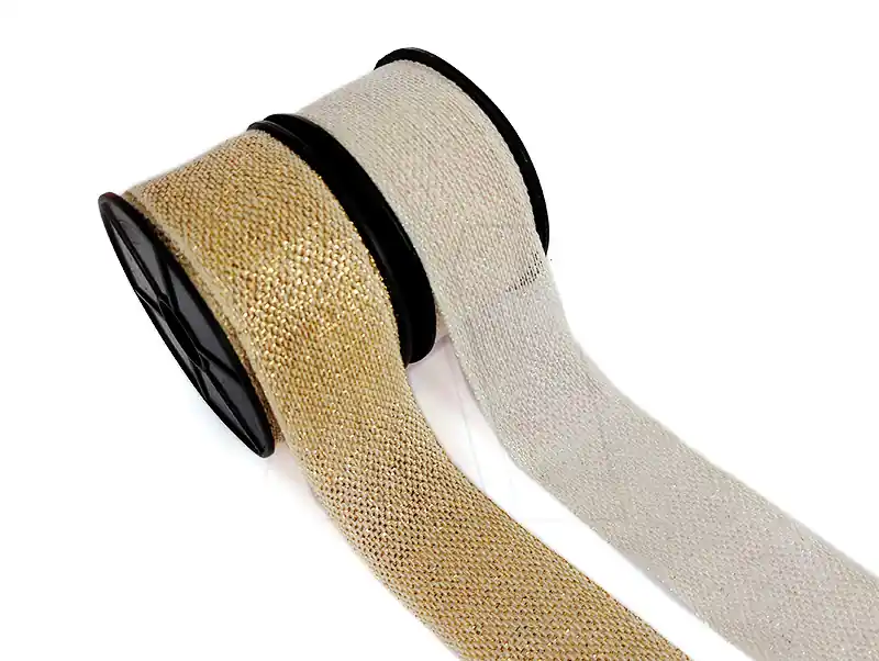 CINTA NAVIDAD SIMIL YUTE C/LUREX 40MM X 10MTS