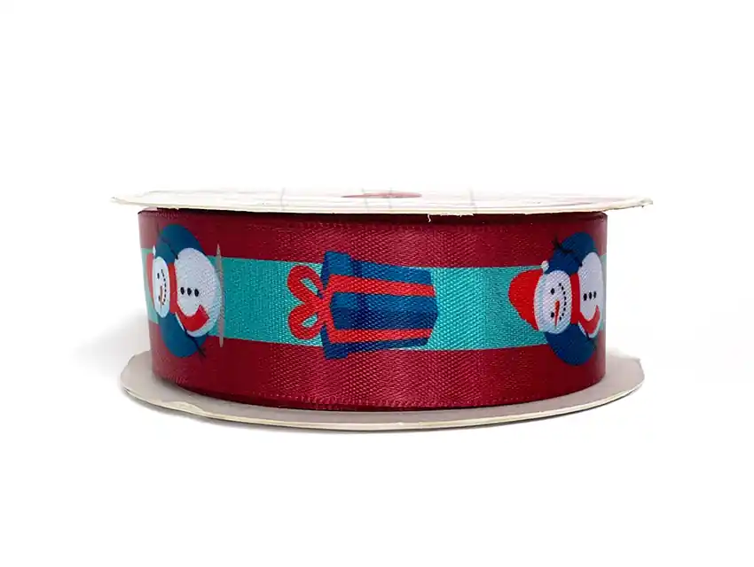 CINTA NAVIDEÑA SNOWMAN 23MM X 10MTS