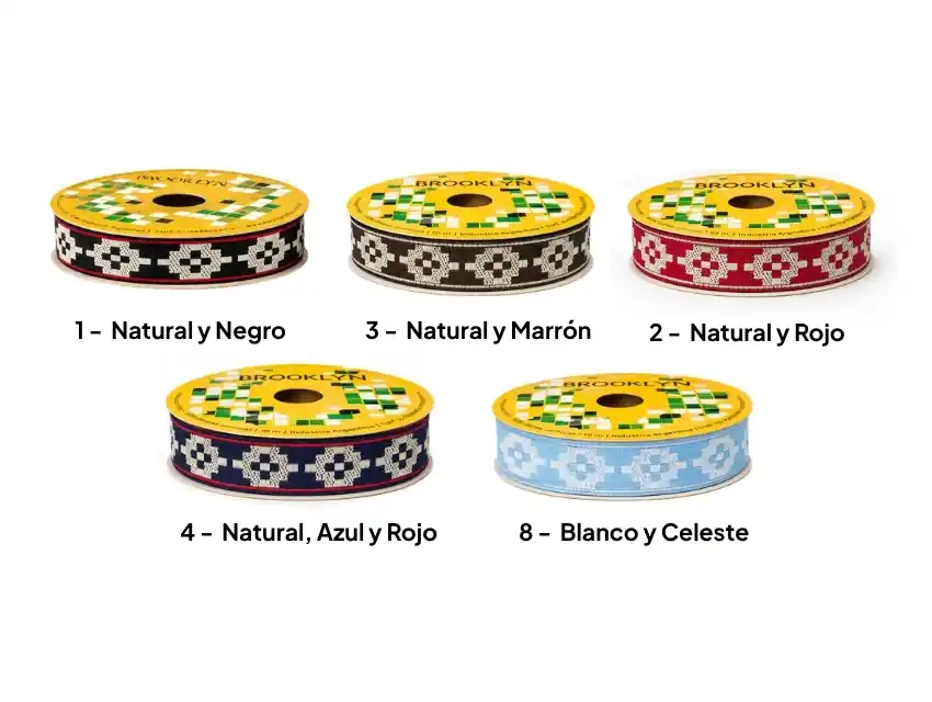 CINTA BROOKLYN CRIOLLA 12 MM X 10 MTS
