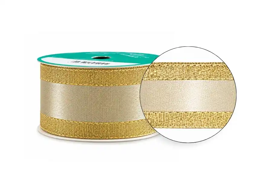 CINTA BENEDICTA CORDON DE ORO 40MM X 10MTS