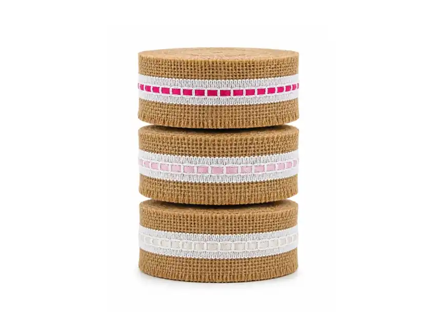 CINTA YUTE CON PUNTILLA 4,5CM X 10MTS