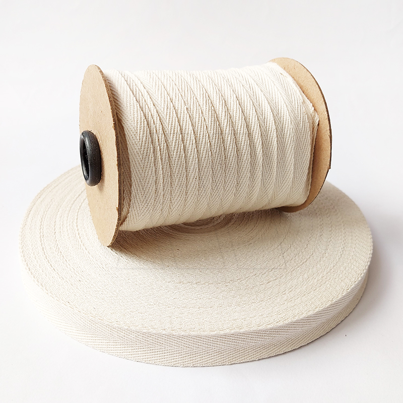 CINTA HILERA NATURAL DE ALGODON 11MM X 50MTS