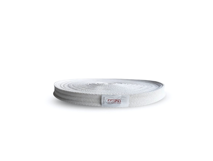 CINTA HILERA BLANCA DE ALGODON 11MM X 50MTS