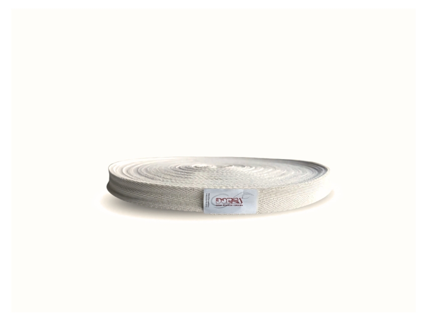 CINTA HILERA NATURAL DE ALGODON 13MM X 50MTS
