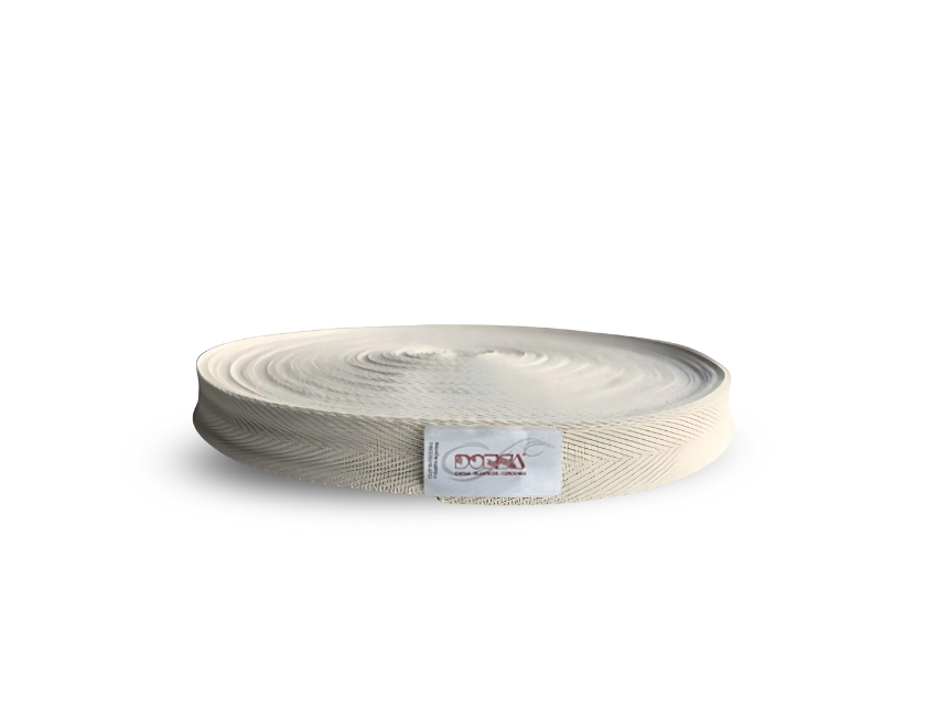 CINTA HILERA NATURAL DE ALGODON 30MM X 50MTS