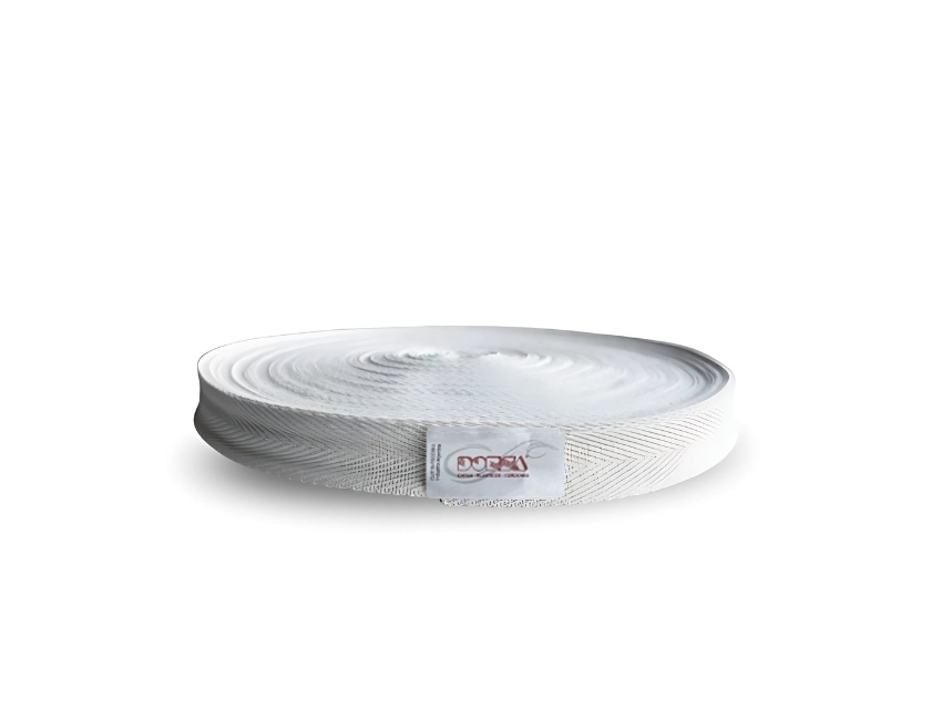 CINTA HILERA BLANCA DE ALGODON 30MM X 50MTS