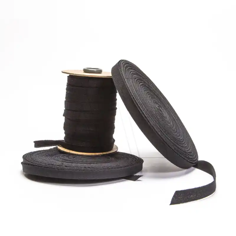 CINTA HILERA NEGRA DE ALGODON 11MM X 50MTS