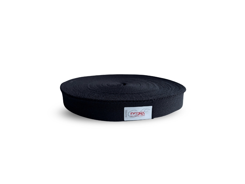 CINTA HILERA NEGRA DE ALGODON 30MM X 50MTS