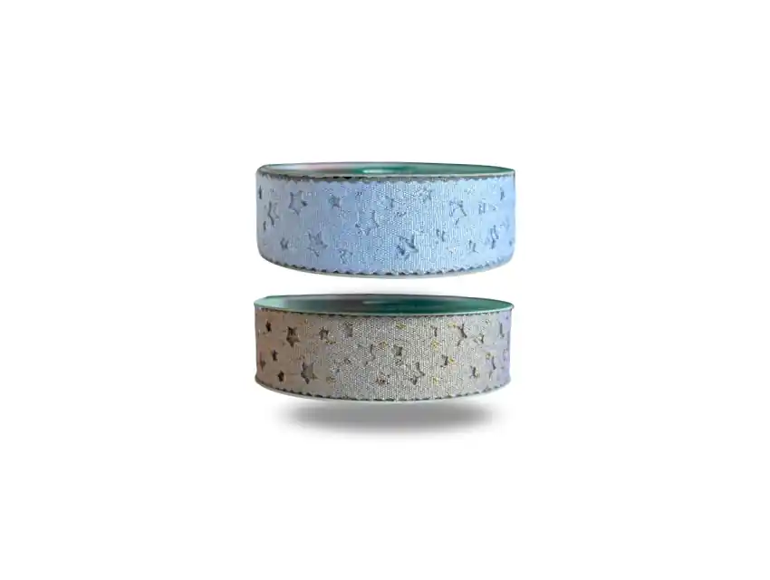 CINTA TROQUELADA ESTRELLA DELUXE CORDON DE ORO 23MM X 10MTS