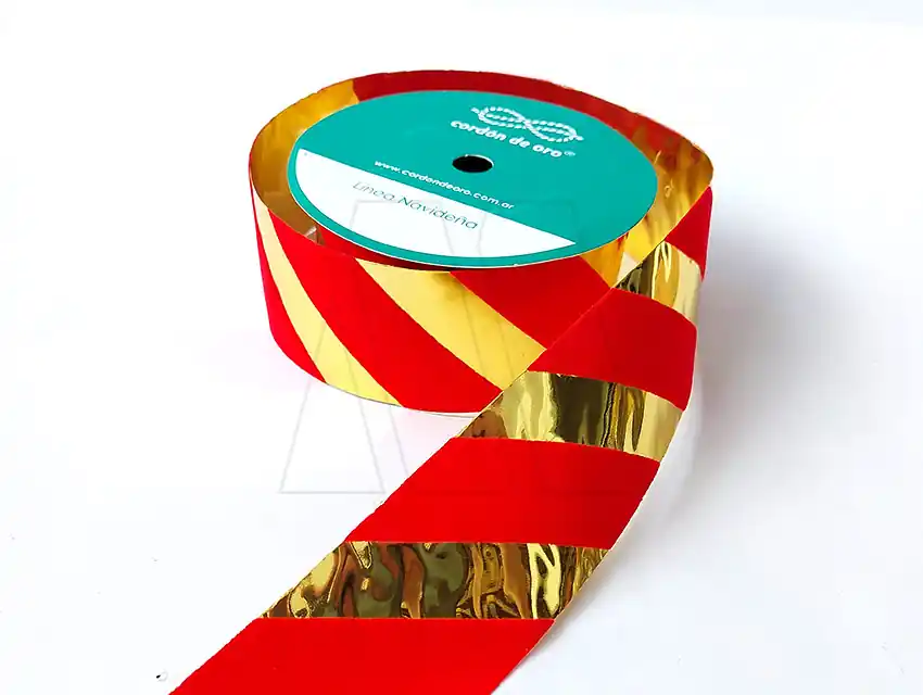 CINTA FLOCK RAYADO ANCHO C. DE O. 50MM X 10MTS