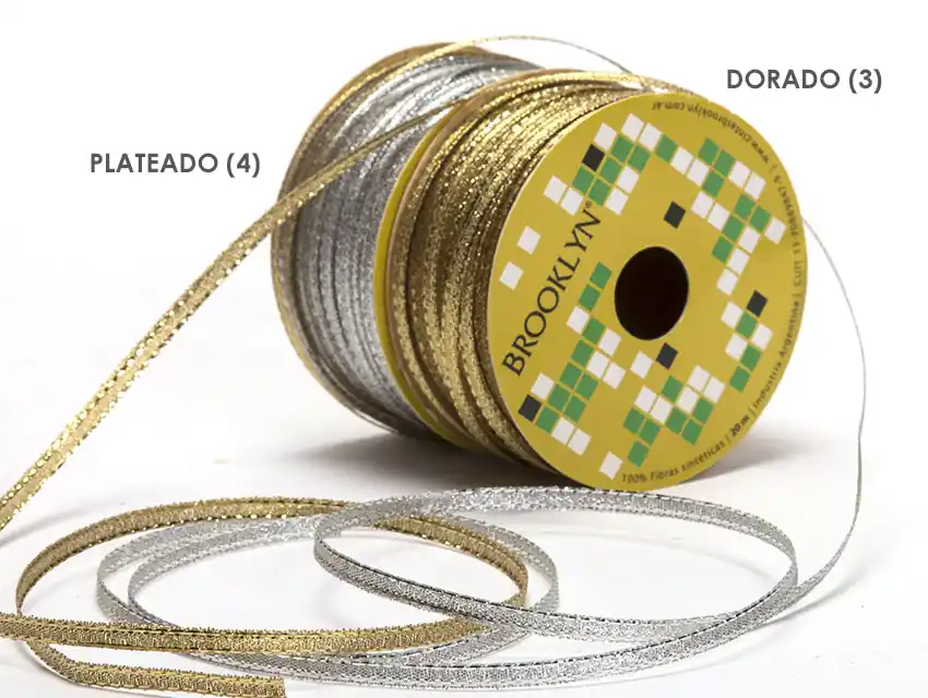 CINTA BROOKLYN LUREX MILANO 2MM X 20MTS