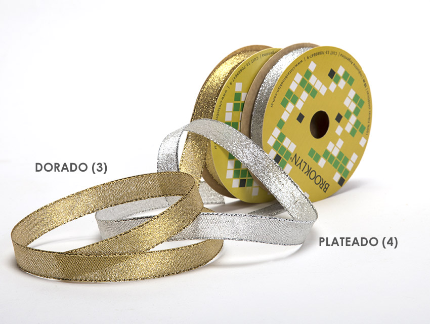 CINTA BROOKLYN LUREX MILANO 15MM X 10 MTS