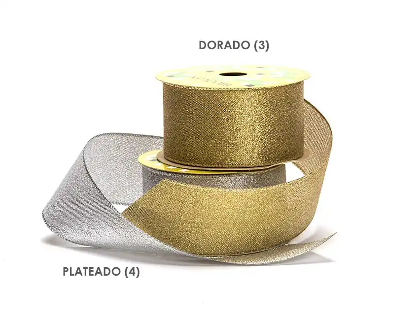 CINTA BROOKLYN LUREX MILANO 50MM X 10MTS