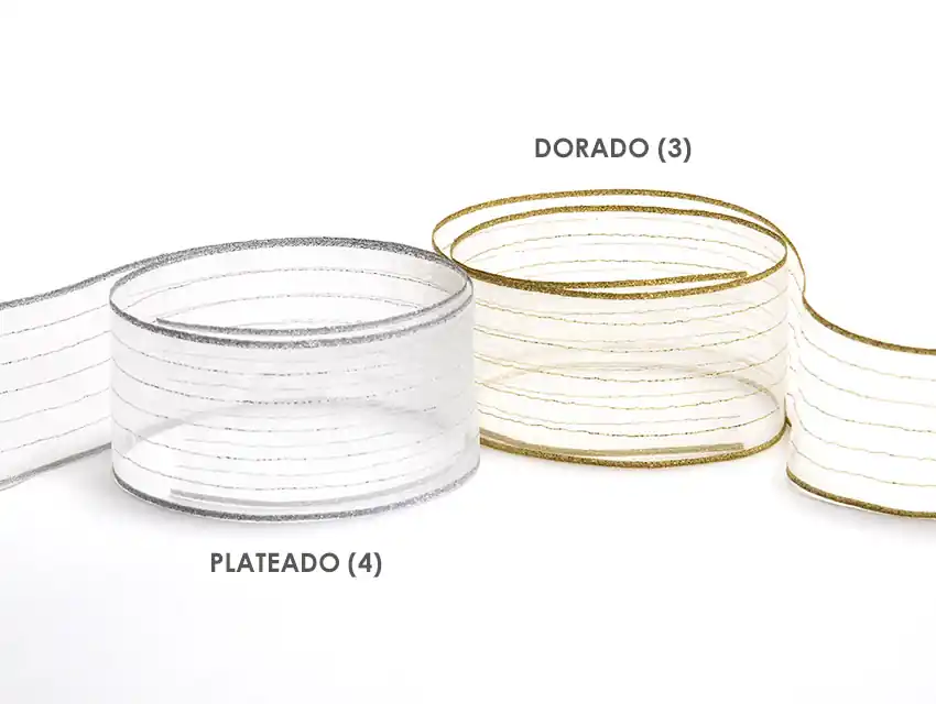 CINTA BROOKLYN DA VINCI C/LUREX 35MM X 10MTS