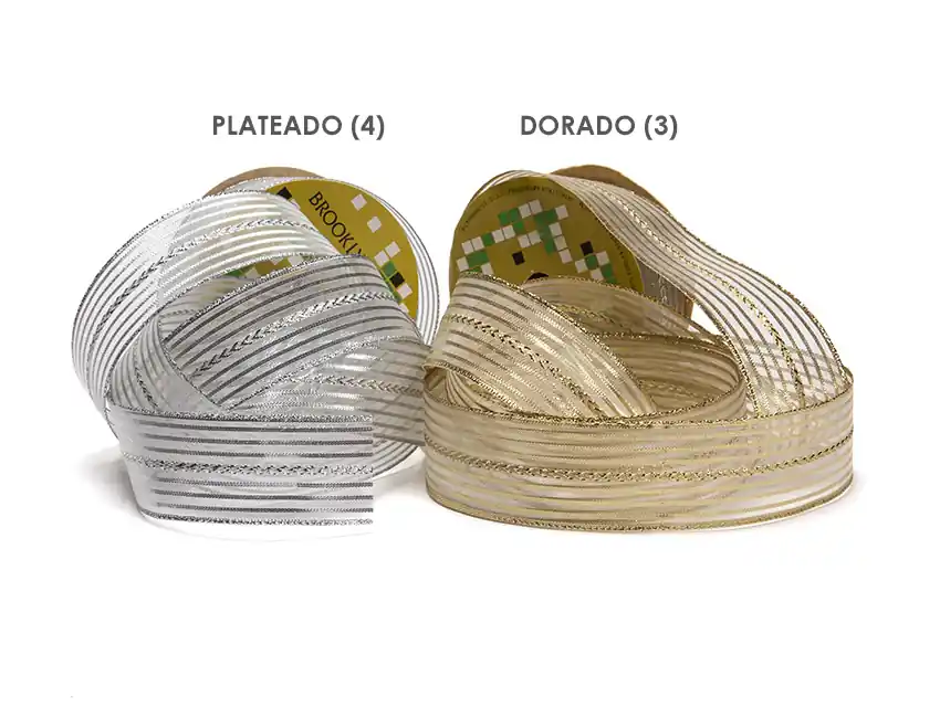 CINTA BROOKLYN LUREX GENOVA 39MM X 10MTS