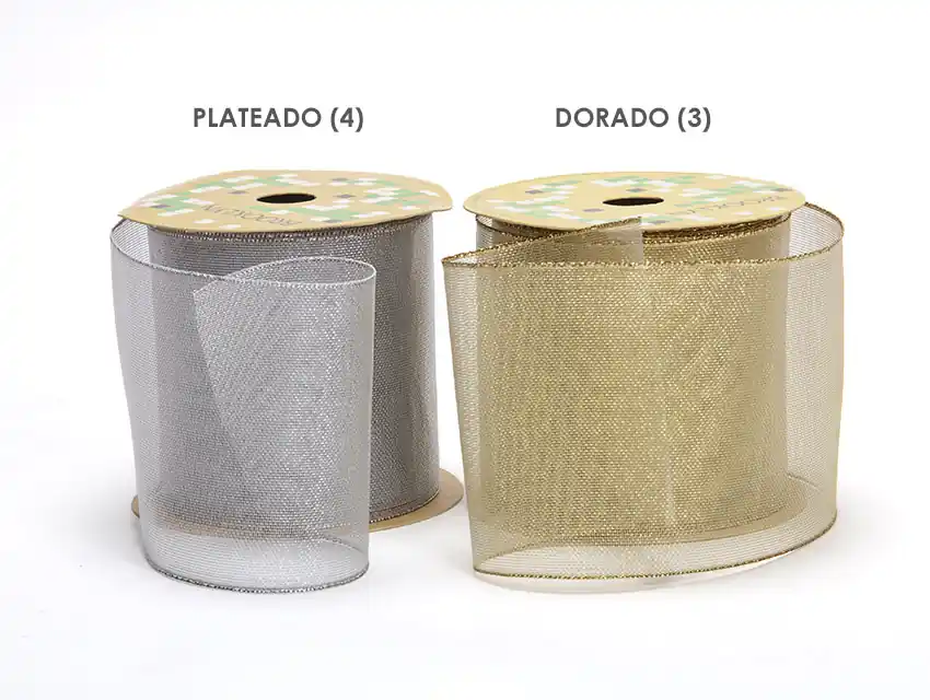 CINTA BROOKLYN SEDUCTION LUREX C/ORILLO 90MM X 5MTS