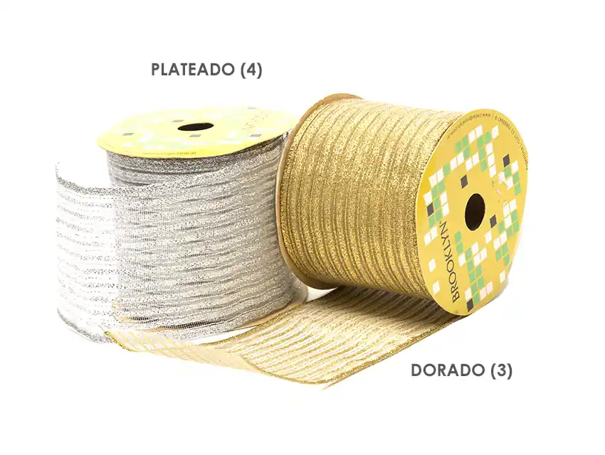 CINTA NAVIDEÑA NEPAL LUREX C/ALAMBRE X 80MM X 10MTS