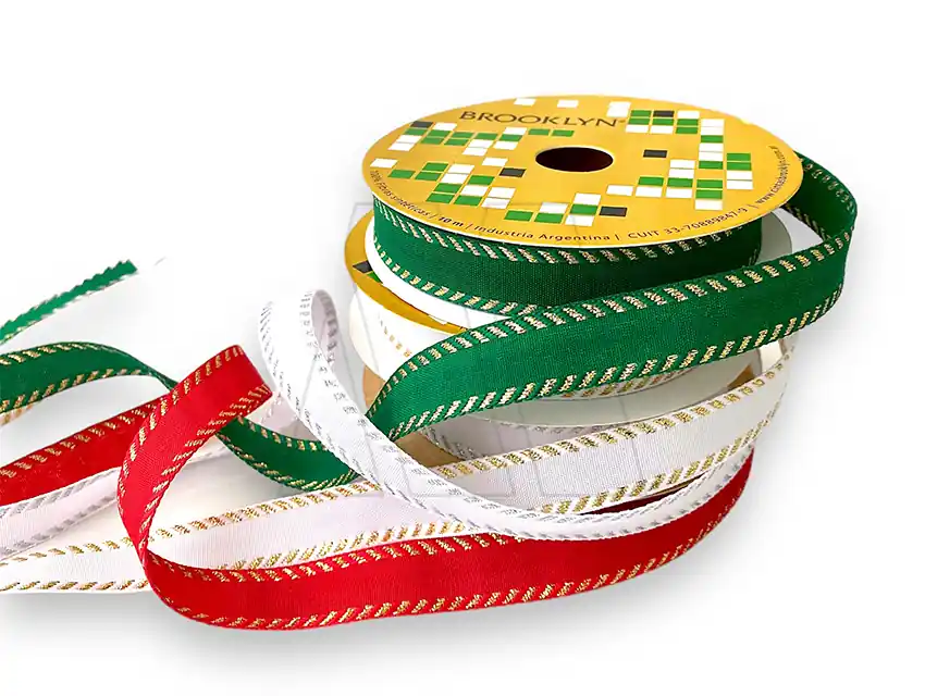 CINTA BROOKLYN LUREX CALA 15MM X 10MTS