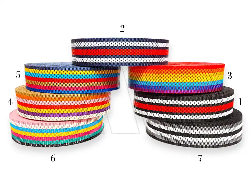 CINTA MOCHILERA POLIPROPILENO RAYADA 30MM X 10MTS