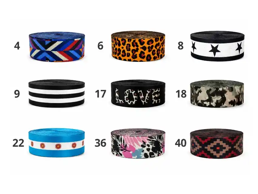 CINTA MOCHILERA SUBLIMADA 30MM X 10MTS