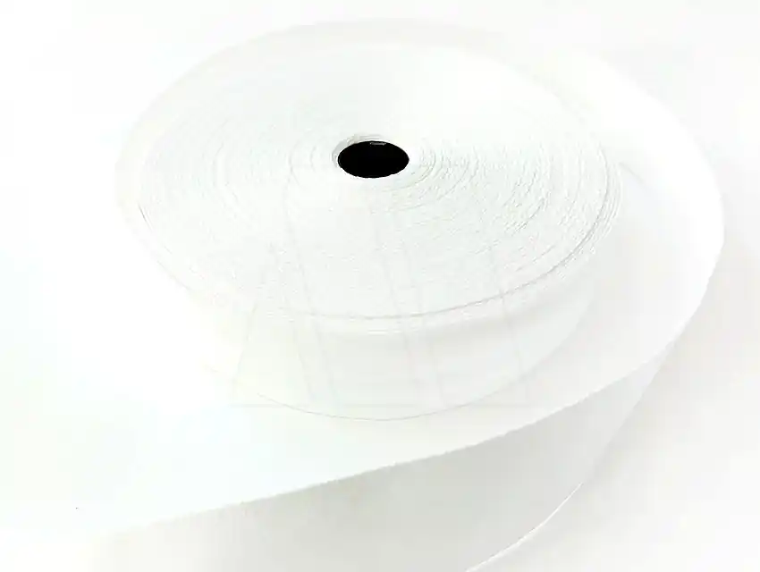 CINTA LISA PARA SUBLIMAR POLIESTER BLANCO 40MM X 25MTS