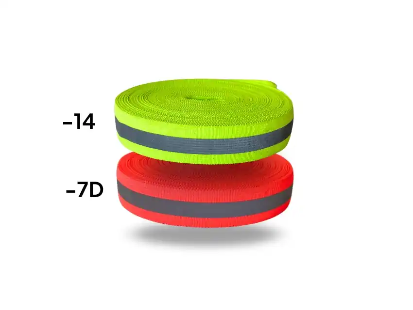 CINTA REFLECTIVA PARA COSER FLUO C/GRIS 25MM X 20MTS