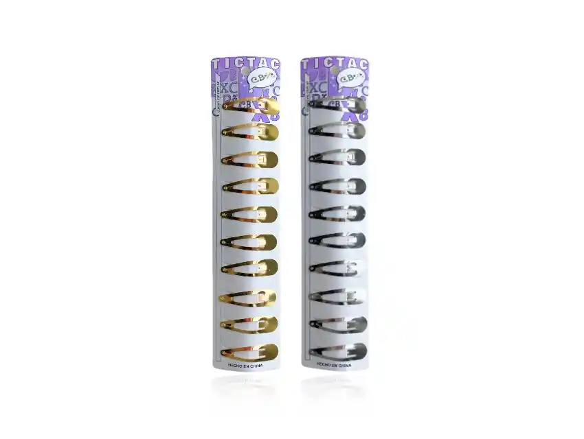  HEBILLA CLIP METALIZADA PARA EL CABELLO CBX 7CM X 10UN 