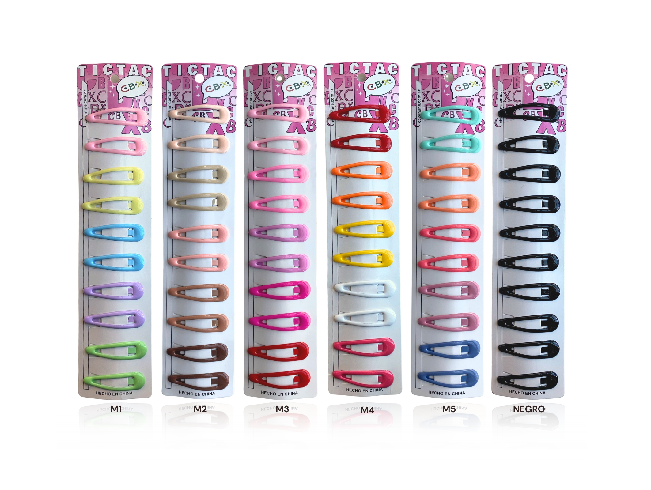 HEBILLA CLIP ENGOMADA PARA EL CABELLO CBX 5CM X 10UN