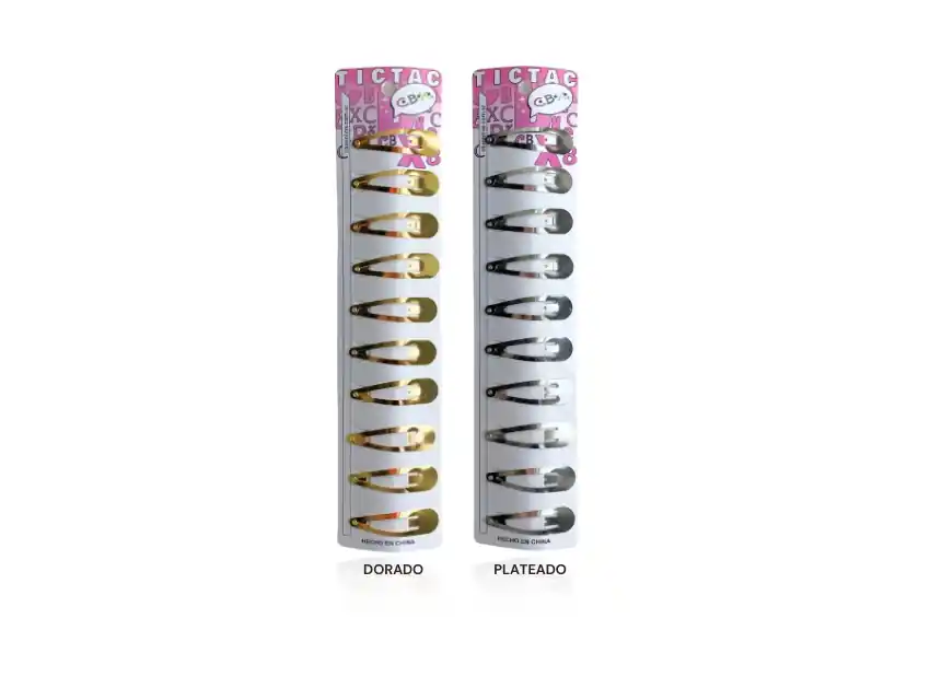  HEBILLA CLIP METALIZADA PARA EL CABELLO CBX 7CM X 10UN 