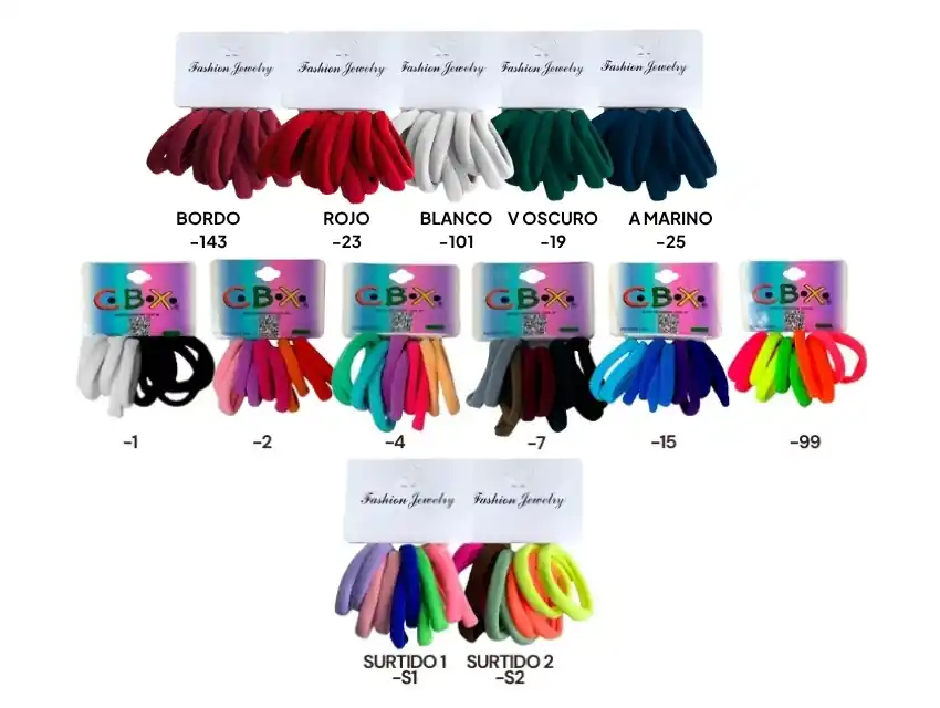 COLITAS DE TOALLA/LYCRA X 10UN