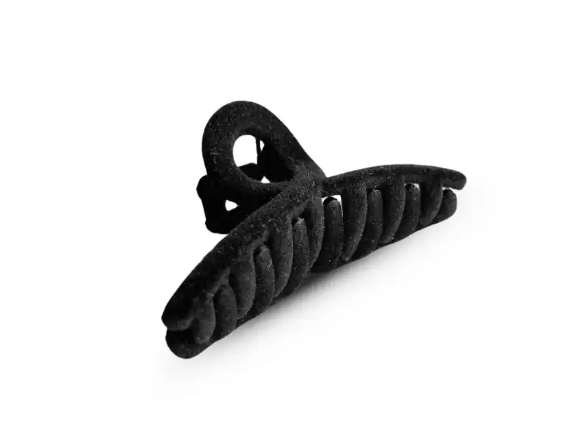 BROCHE PLASTICO TERCIOPELO PARA CABELLO 6CM X 10UN