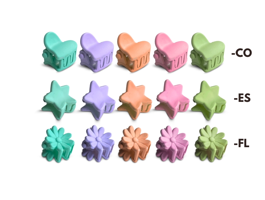 BROCHES PLASTICOS PARA CABELLO COLORES SURTIDOS 1,5CM X 50UN 