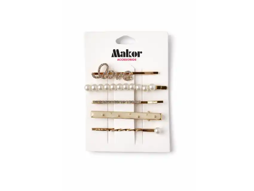 HEBILLAS PARA CABELLO DE ACERO QUIRURGICO SURTIDAS BLISTER X 5UN