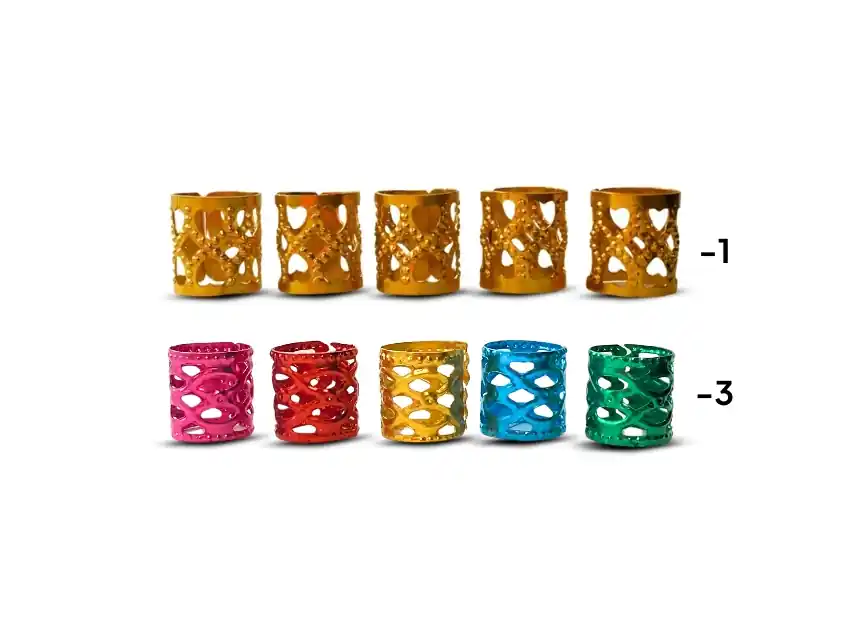 ANILLOS CUFFS PARA TRENZAS 8MM X 9MM X 50UN